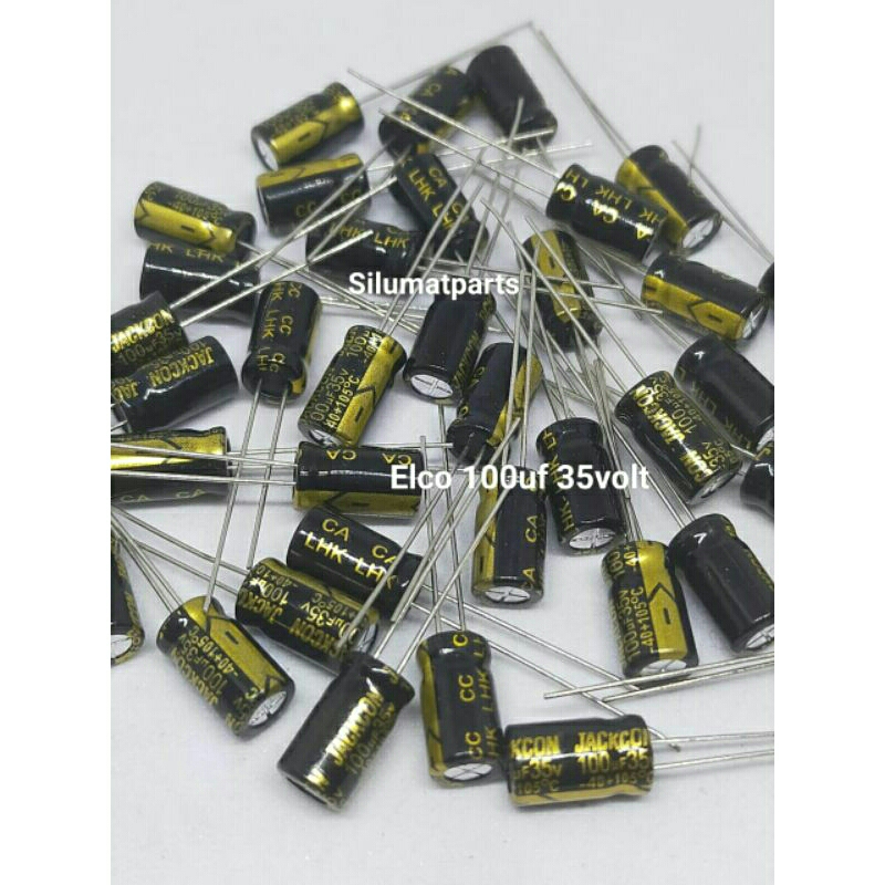 Elco 100uf 35v / Elko 100 uf 35 volt / Kapasitor Capasitor elco 100uf 35v