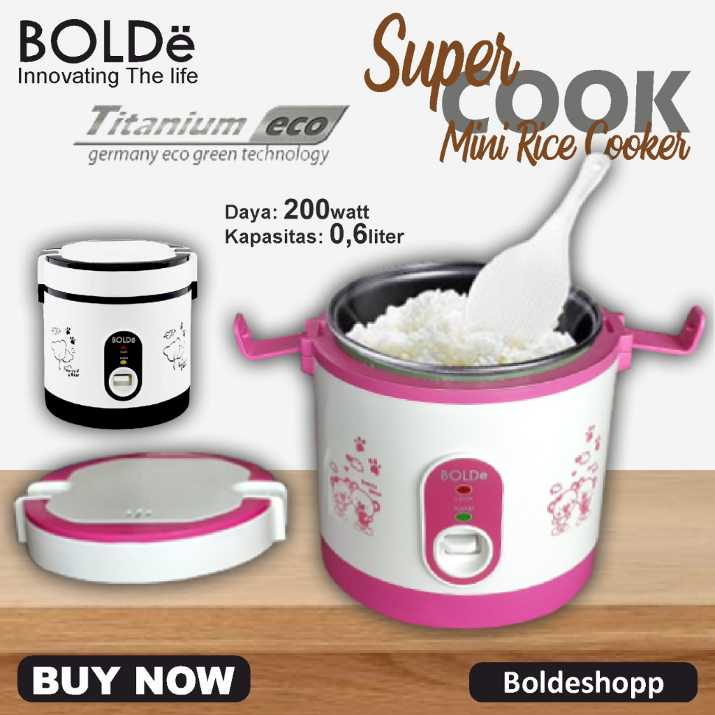 Super COOK BOLDe rice cooker mini Original BOLDe | BOLDe Super COOK Titanium ECO Rice Cooker Mini