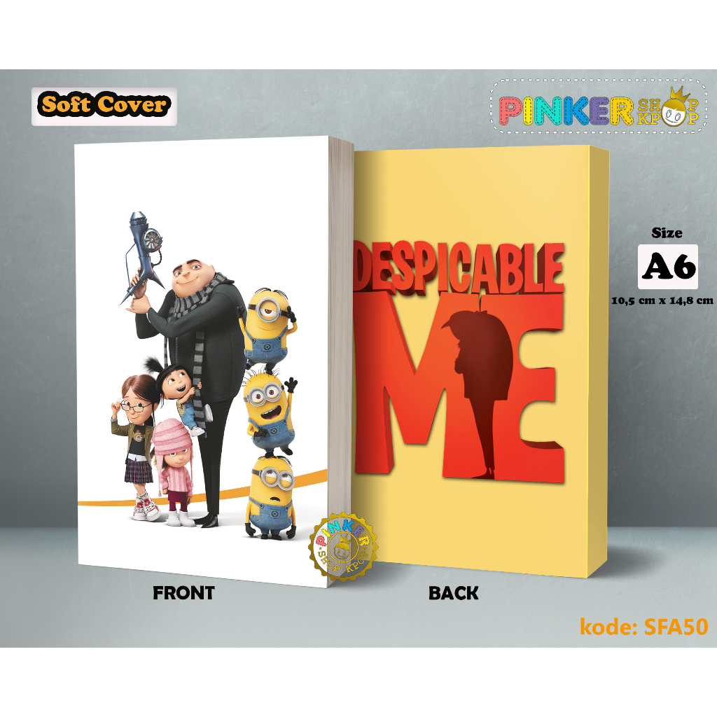 

(SFA50) Pocket Note Anime DISCABLE ME Softcover A6/A5 Buku Tulis catatan Notes Agenda Planner Jurnal