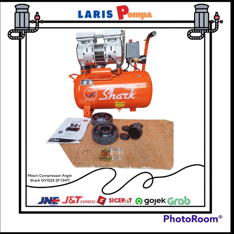 Kompesor Angin Listrik Shark OV10-25 (1HP 25Liter)