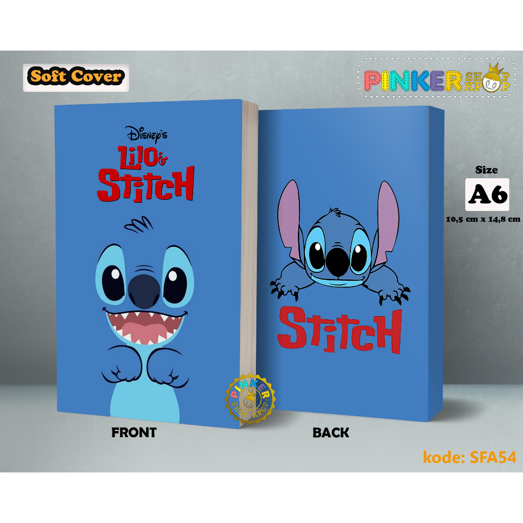 

(SFA54) Pocket Note Anime STITCH Softcover A6/A5 Buku Tulis catatan Notes Agenda Planner Jurnal