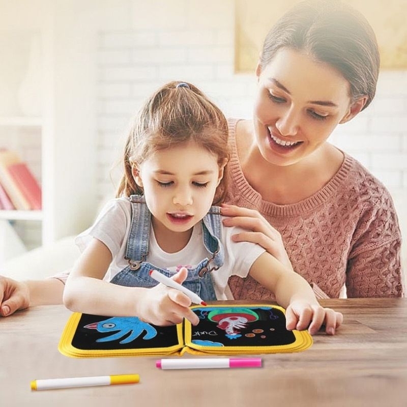 BUKU GAMBAR AJAIB BISA DIHAPUSBuku Gambar Portable Ajaib Reusable Buku Tulis Anak Bisa  dihapus