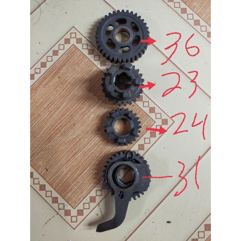 gigi rasio ratio transmisi girbox supra x 125 karisma kirana eceran original copotan