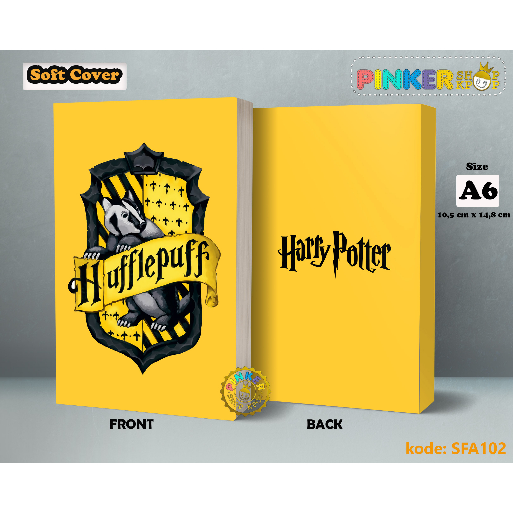 

(SFA102) Pocket Note Anime Harry Potters Hufflepuff Round Softcover A6/A5 Buku Tulis catatan Notes Agenda Planner Jurnal