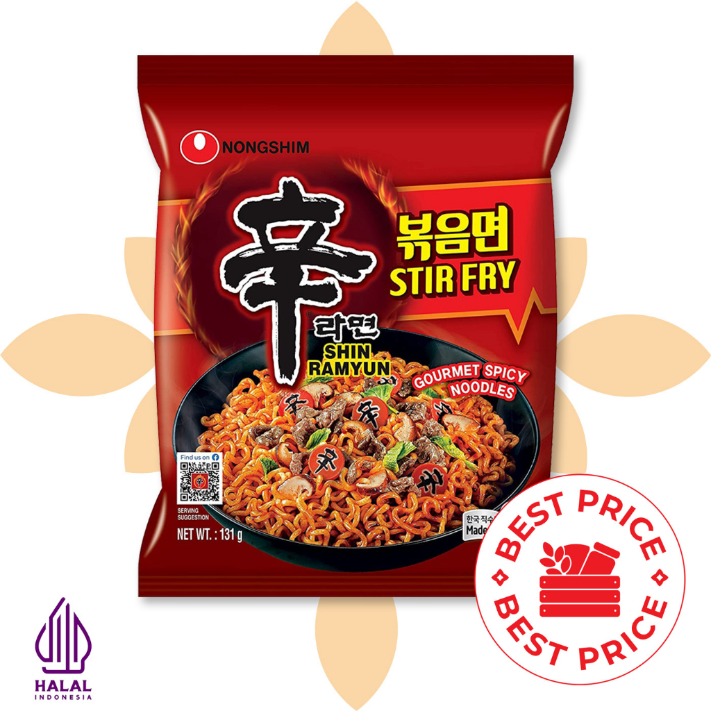 NONGSHIM - SHIN RAMYUN SPICY STIR FRY - 131 GR (MIE INSTAN KOREA)