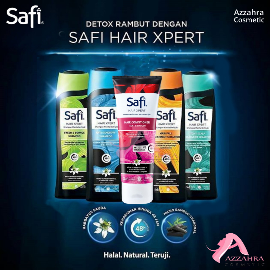 SAFI Hair Xpert Shampoo | Conditioner 160g 180g 320g | Anti Ketombe Rontok Lepek Gatal