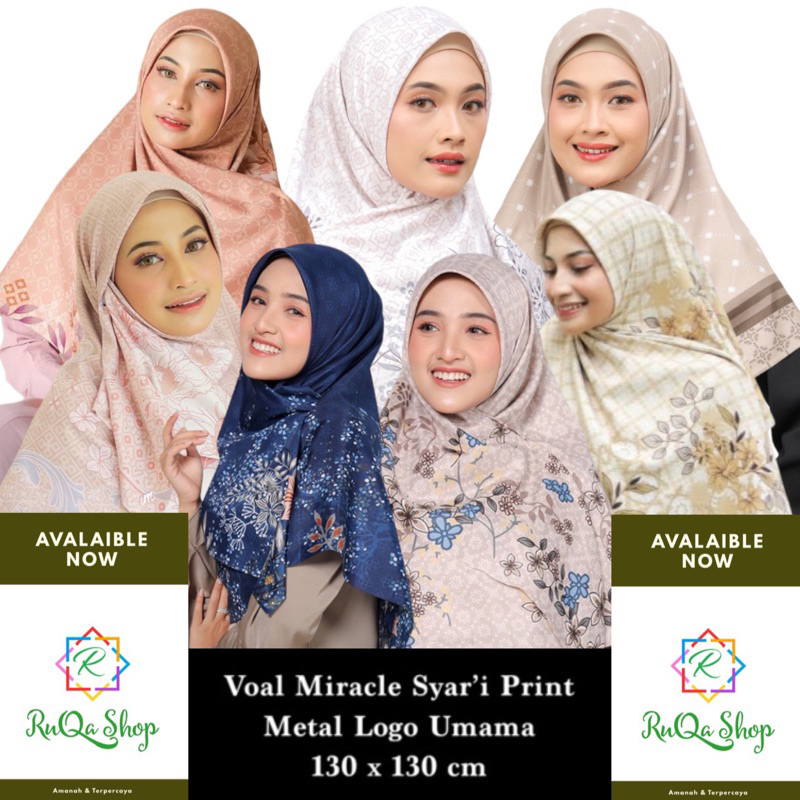Hijab Segi Empat - Jilbab Syari - Hijab Jumbo - Jilbab Motif - Voal Miracle Syari - Motif Lasercut -