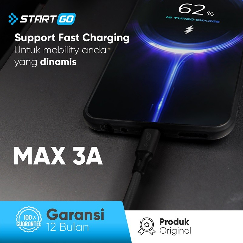 StartGO NC kabel data fast charging usb type C 3A Charger