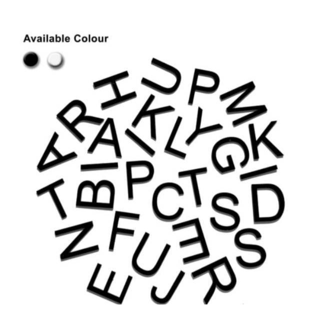 Letter Huruf Timbul Akrilik Ukuran Kecil Mini