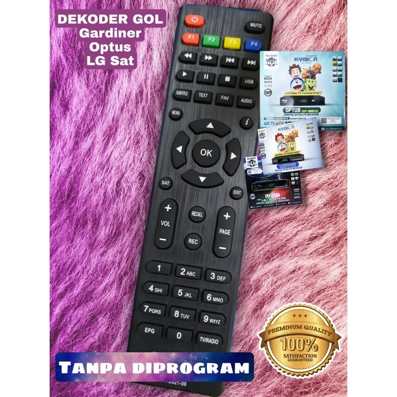 Remote OPTUS GARDINER LG SAT - Digital satelit Receiver GOL remot tanpa program