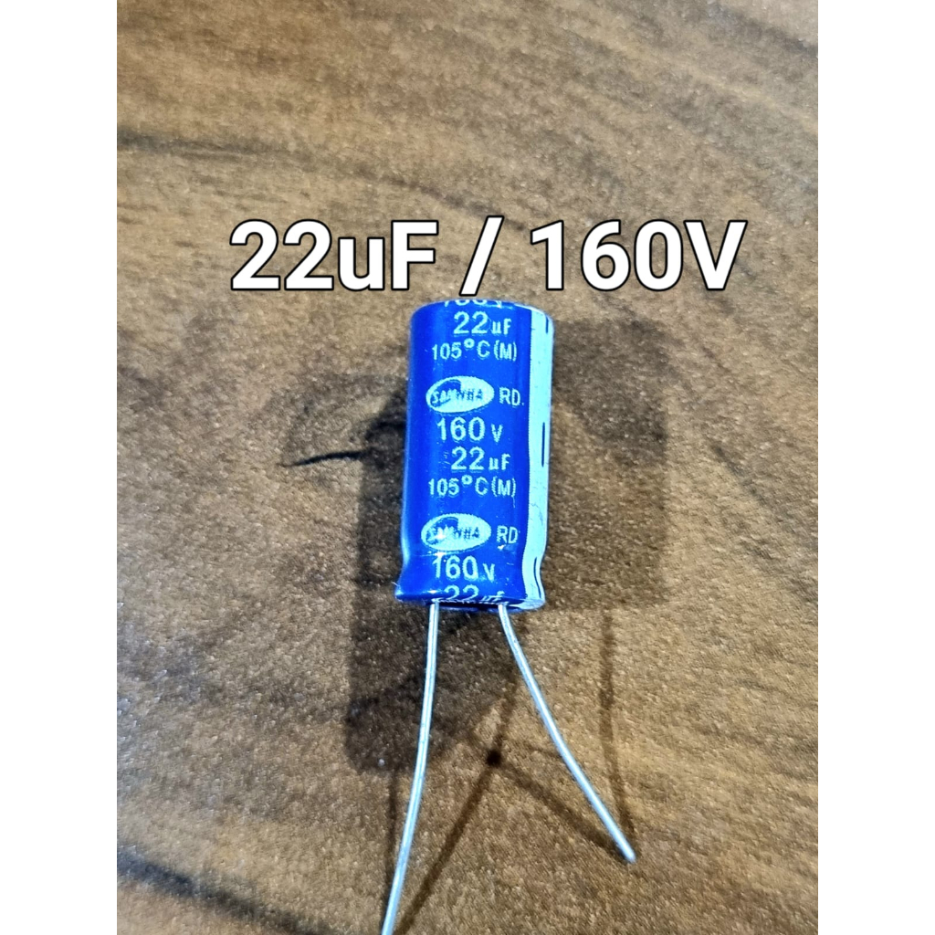 Kapasitor Capacitor ELCO 22uf 160v / 22 uf 160 v / 22uf/160v Elko 22uF 160V