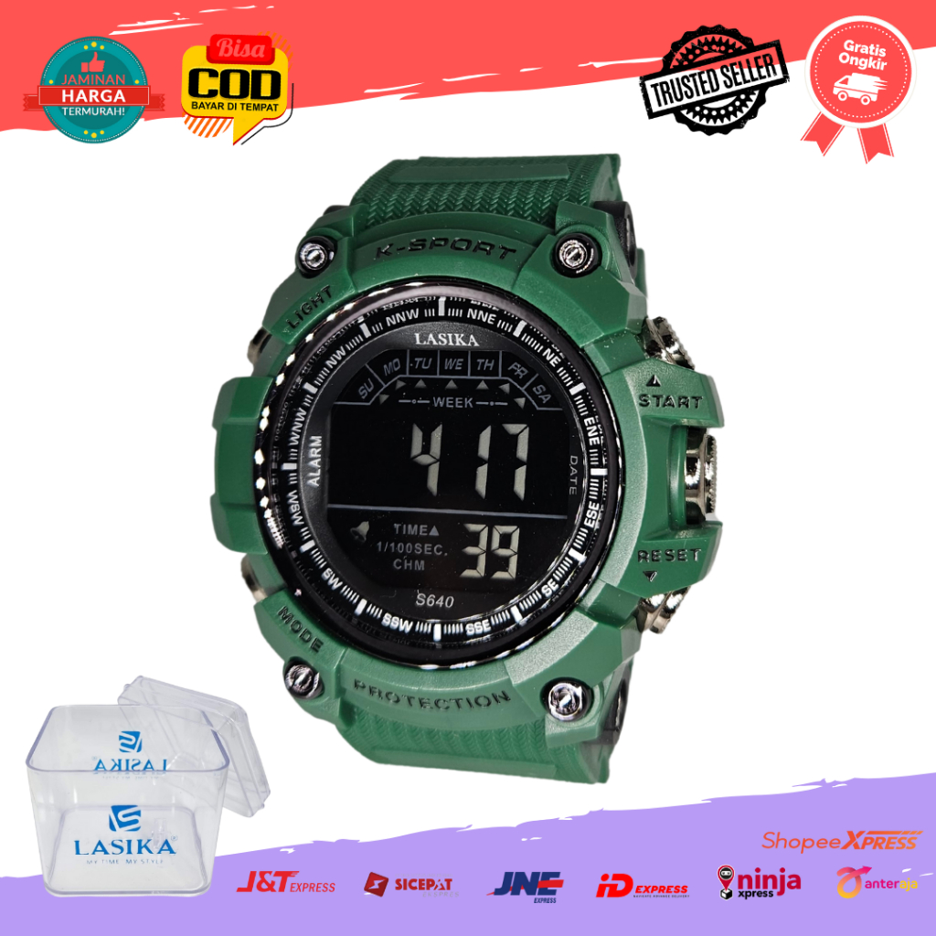 [COD] Jam Tangan Sport Digital Anak Remaja Pria Cowok  Lasika 607 Besar Water Resist Anti Air