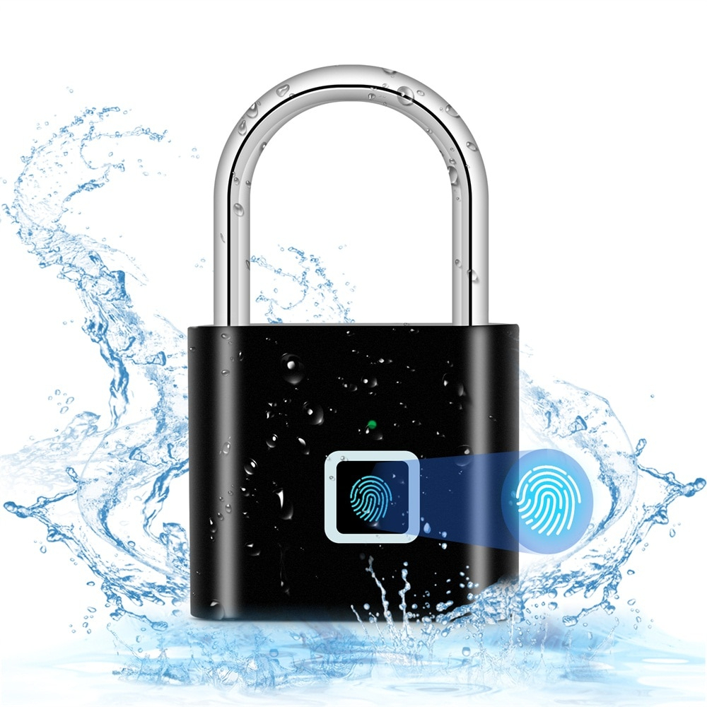 KERUI Keyless USB Charging Fingerprint Lock Smart Padlock Waterproof