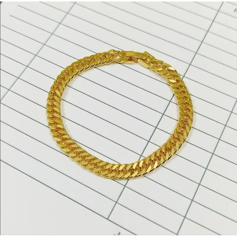 gelang rantai wanita motif emas 24k