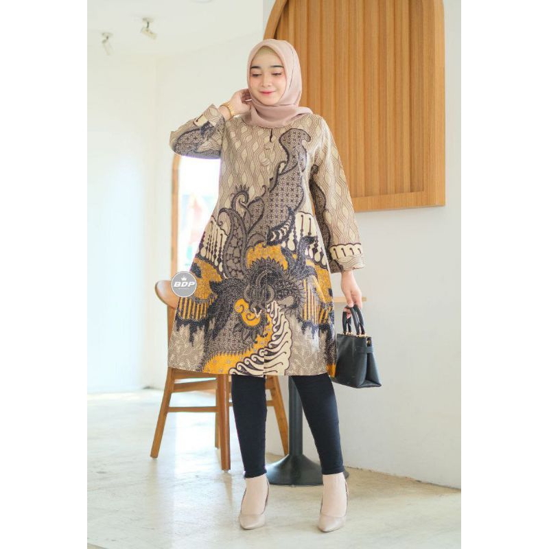 tunik batik wanita/atasan tunik batik jumbo/tunik batik jumbo/tunik batik pekalongan/baju tunik