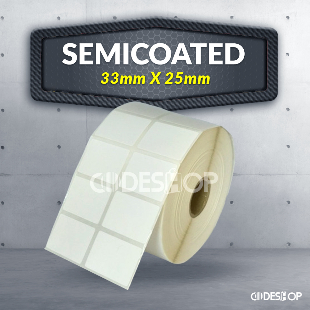 

SEMICOATED 33x25 Label Barcode 33 X 25 2 Line Kertas Stiker BERKUALITAS
