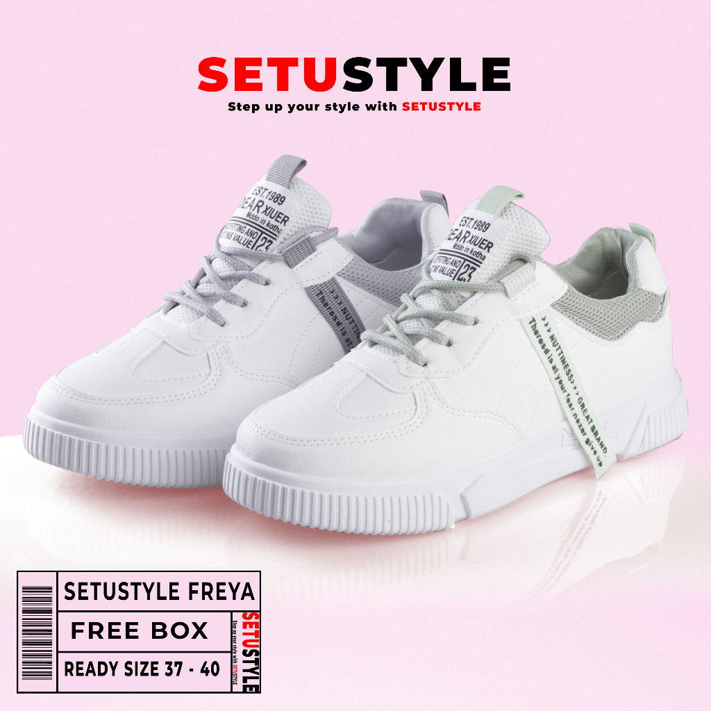 SETU Freya Sepatu Wanita Sport Sneakers Sintetis Putih Cewek