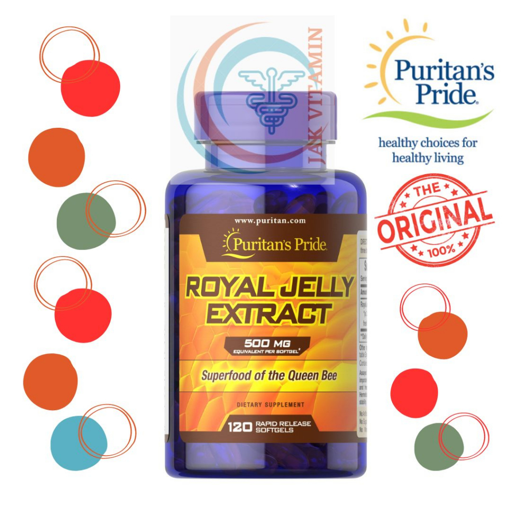 Puritan's Pride Royal Jelly Extract 500 mg 120 Softgels