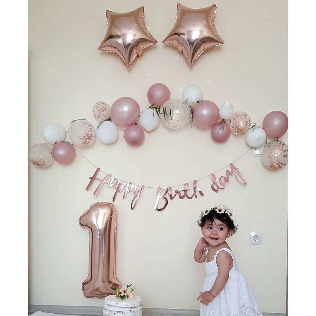 [PAKET] Dekorasi Ulang Tahun Anak CHAIN SIMPLE STAR LATIN Hiasan Birthday Backdrop