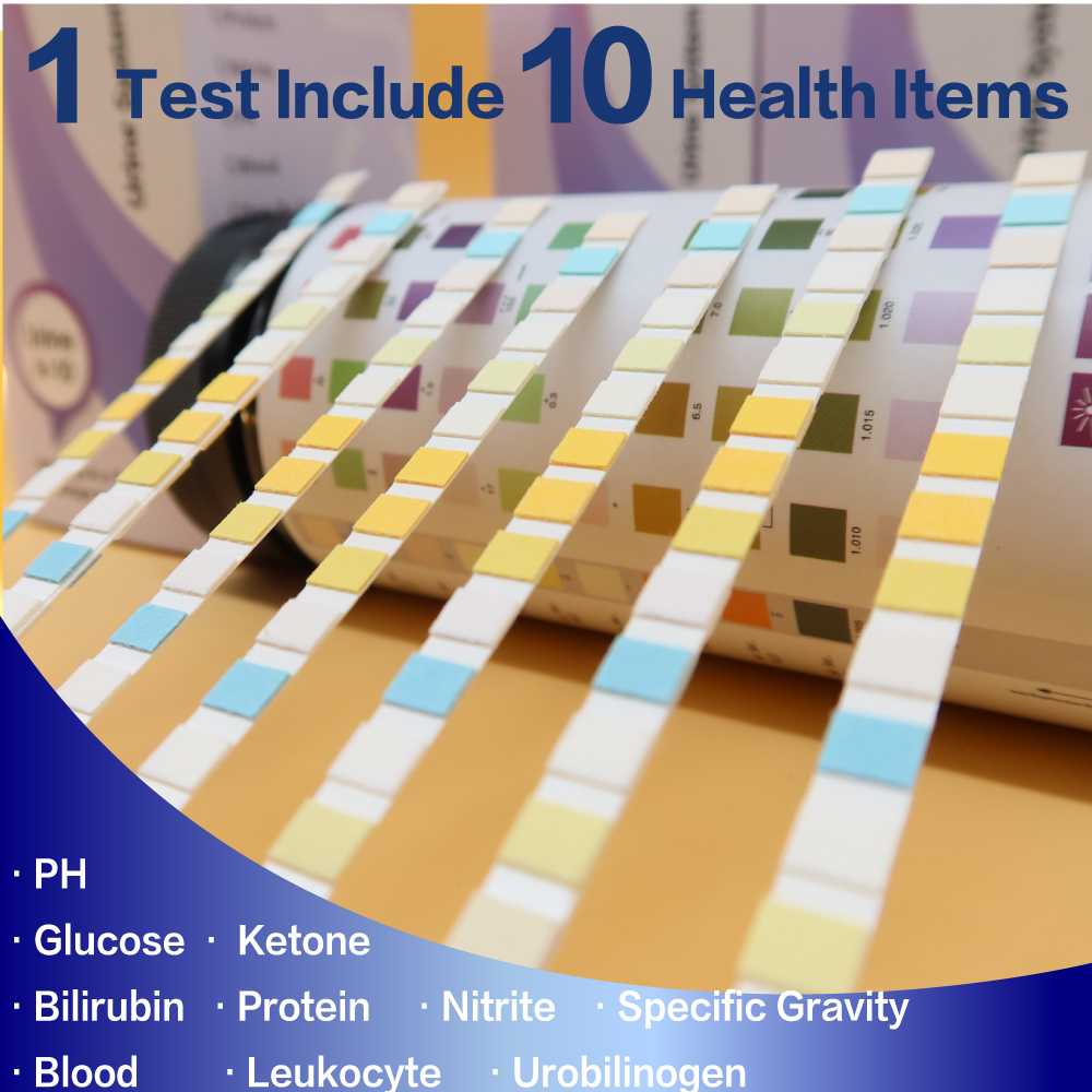 ACCUSURE 100Pc Urine Test Strip Kit 10Item Health check Self-Test for Pregnant Losing Weigt Diabetic