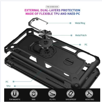 Hardcase Armor Military Slim Ring Case Shockproof For Xiaomi Redmi Note 8