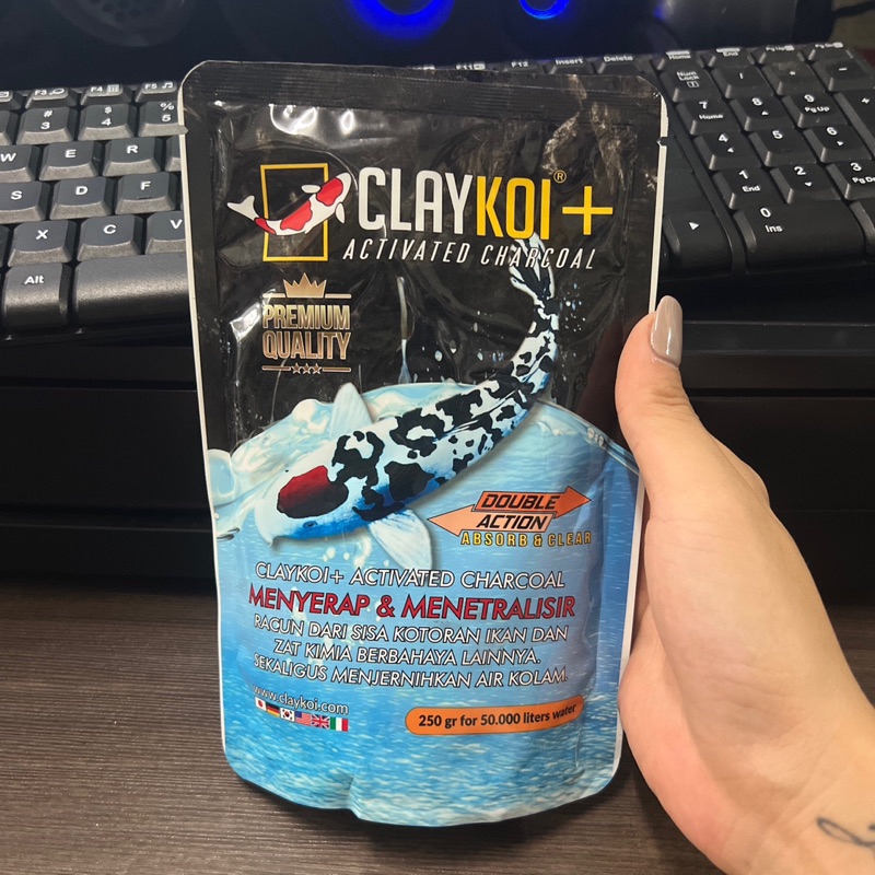 ClayKoi+ Activated Charcoal / Penjernih Kolam Ikan 250gr