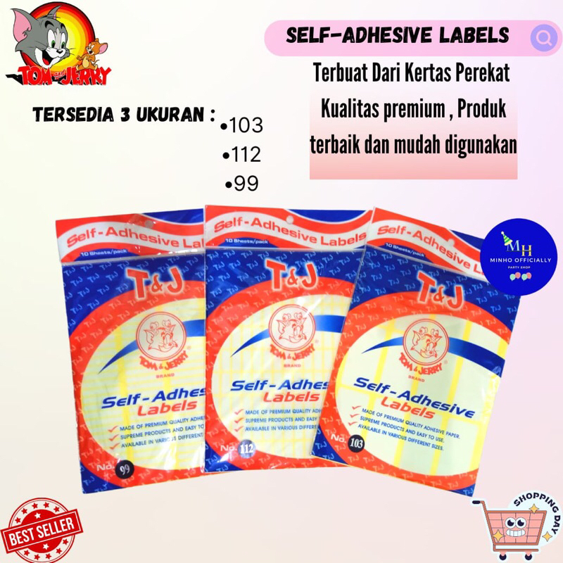 

LABEL KERTAS TOM & JERRY STIKER NAMA