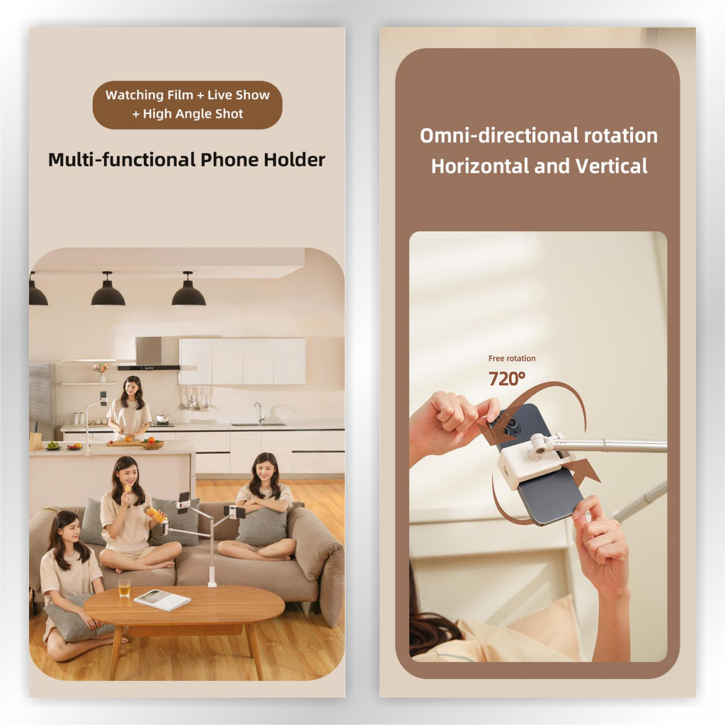 USAMS ZB255 Adjustable Phone holder Stand Jepit