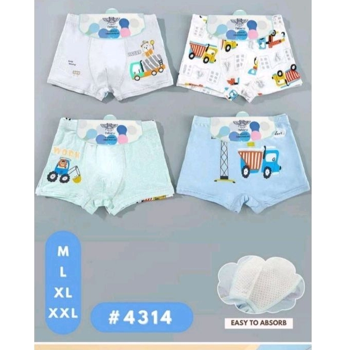 NIBIRU CELANA DALAM BOXER SEGIEMPAT ANAK LAKI BOY XL XXL 4 5 6 7 8 y