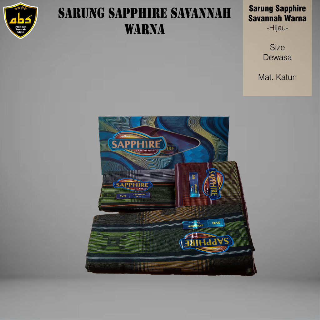 Sarung Sapphire Motif Savannah Sarung Songket Premium Tenun Pria Wanita Dewasa