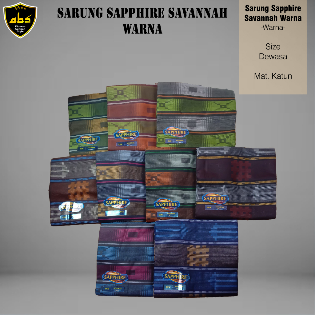 Sarung Sapphire Motif Savannah Sarung Songket Premium Tenun Pria Wanita Dewasa