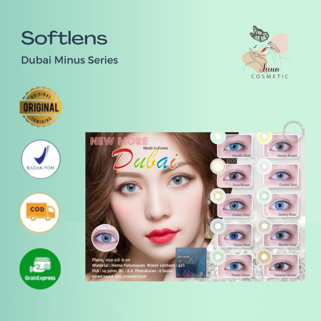 Softlens New More DUBAI Original Minus Diameter 14,5 | Softlens Minus Soflen Soflens