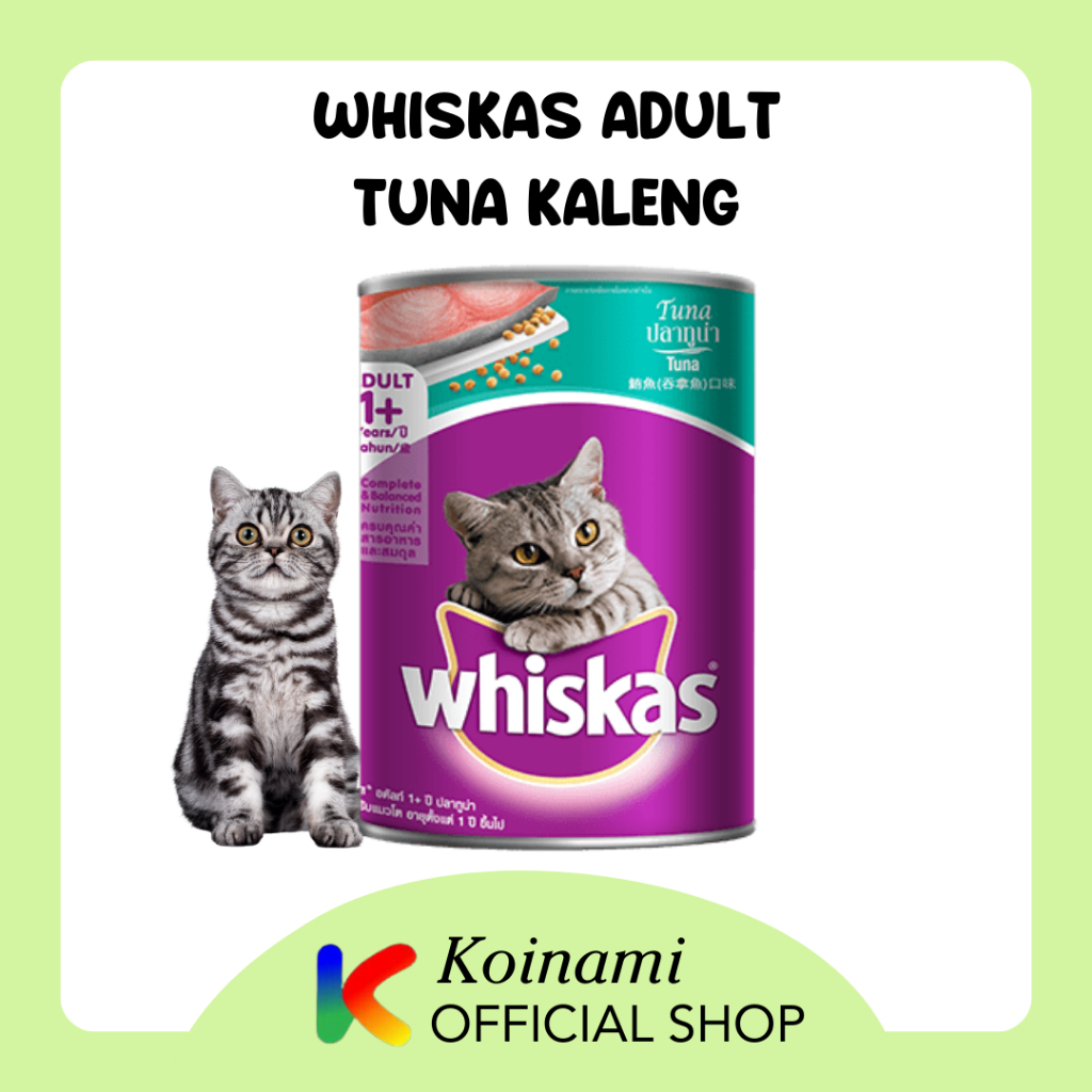 WHISKAS 400gr ADULT TUNA kaleng / makanan kucing / cat food / can / pakan hewan / wet food