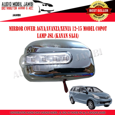 MIRROR COVER AGYA AVANZA XENIA 2012-2015 CHROME LAMP JSL KANAN SAJA (RH) TUTUP SPION - SALE CUCI GUD