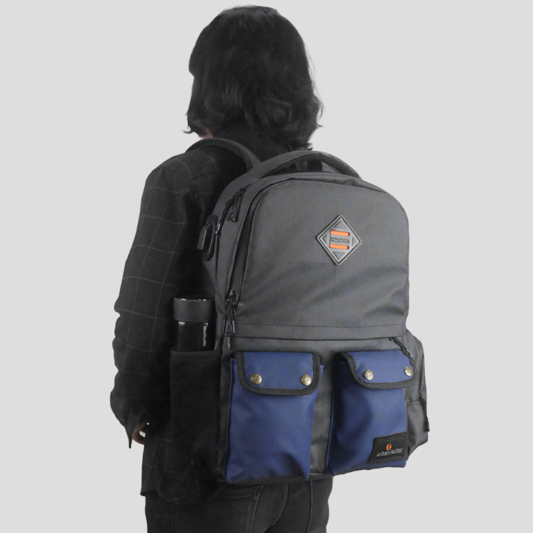 EGA BLACK |MANNEEDME x URBAN| Tas Ransel Pria Wanita Backpack / Tas Punggung ORI - FREE RAINCOVER