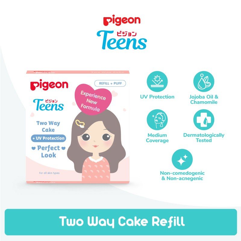 QEILA - PIGEON TWO WAY CAKE + UV PROTECTION | ORI + REFILL | NETTO 14GR
