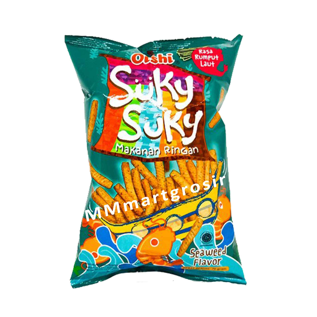 SNACK OISHI SUKY SUKY MAKANAN RINGAN / RASA RUMPUT LAUT 60g