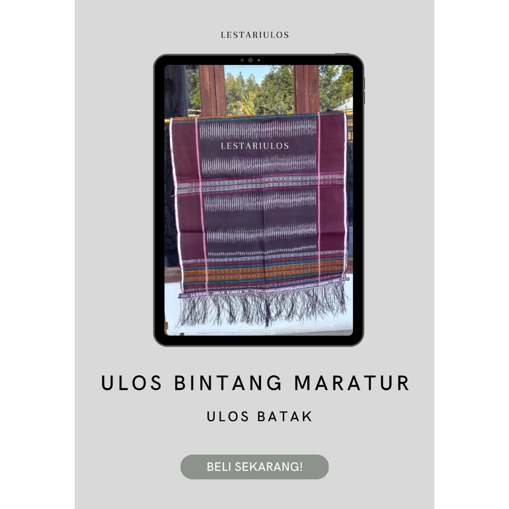 Ulos Bintang Maratur Toba tenun tangan manual
