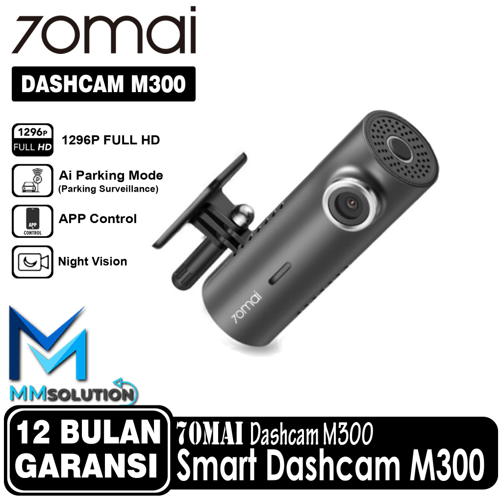 70mai Dash Cam M300 1296P FOV 140° Night Vision