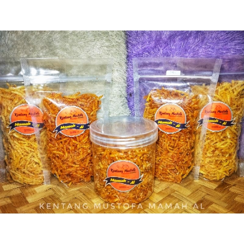 

Kentang Mustofa Mamah Al Kemasan pouch 100gr toples 200gr mustopa pedas pedes manis balado original teri kacang gurih kriuk kering garing renyah krispi tanpa bahan pengawet halal