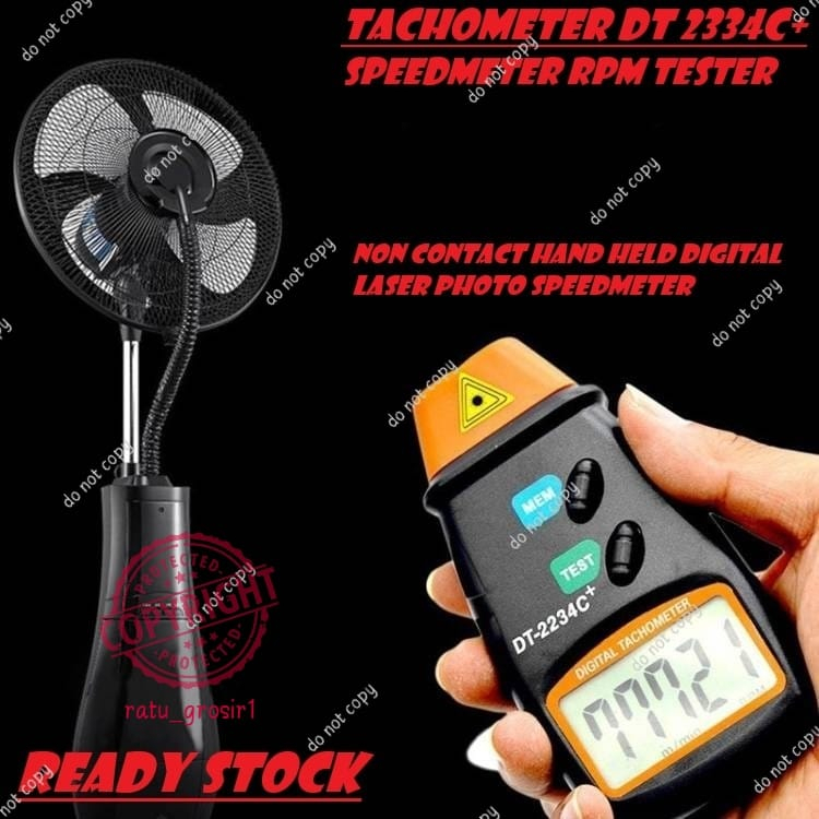 Tachometer Digital Laser DT-2234C+ LCD Laser Photo RPM Meter Alat Pengukur Kecepatan Putaran