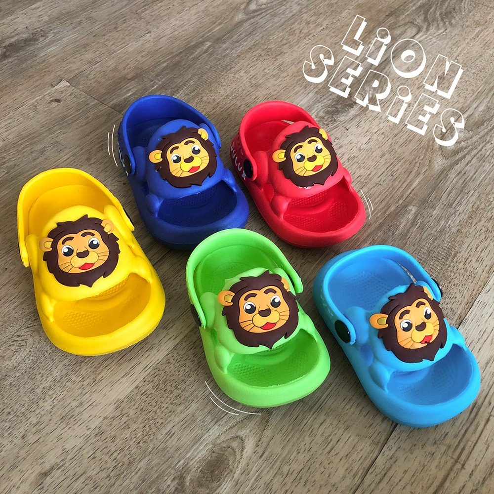 Sandal Baim Anak Balita Bahan Karet Model Lion Singa Lucu - Dulux 372E 20/25