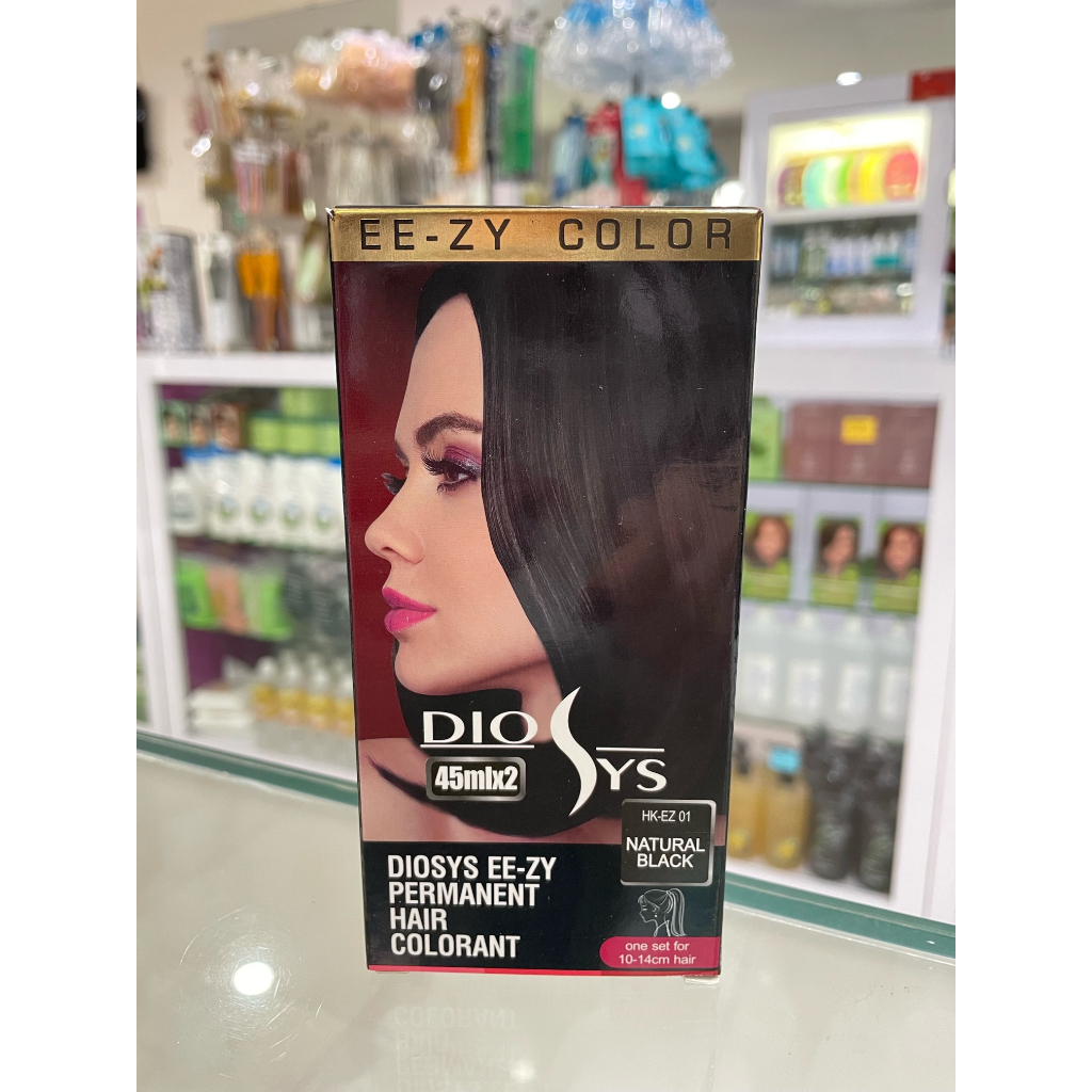 Diosys Eezy Permanent Hair Colorant 45ml x 2 Natural Black 01