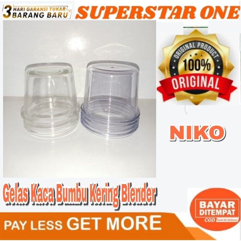 Niko Gelas Kaca Blender Bumbu Kering  Blender Niko