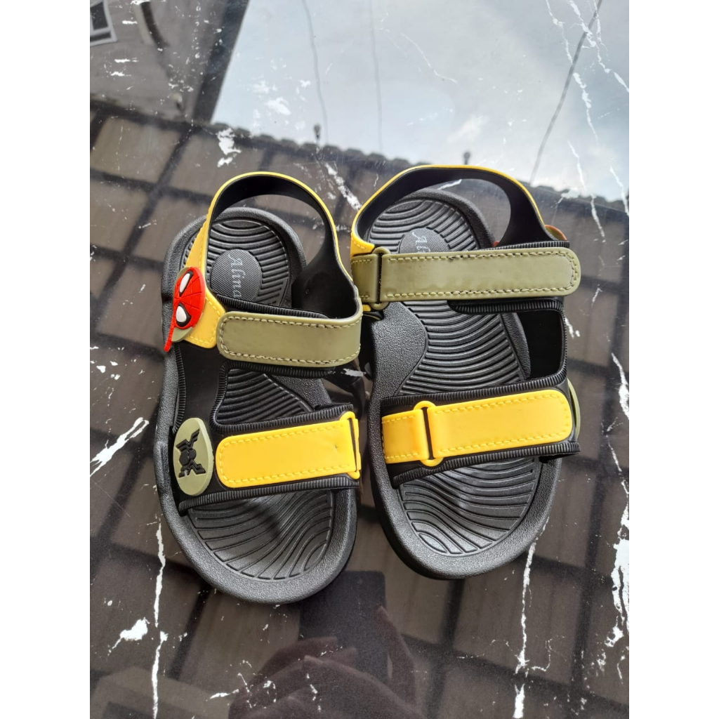 Spider Sandal Anak Cowok Sandal Slip On strap Phylon Karakter - Size 30-35