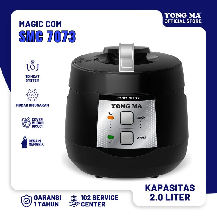 Magic Com Yong ma digital 2 Liter  Yongma SMC7073 - SMC 7073 Panci Stainless  2L