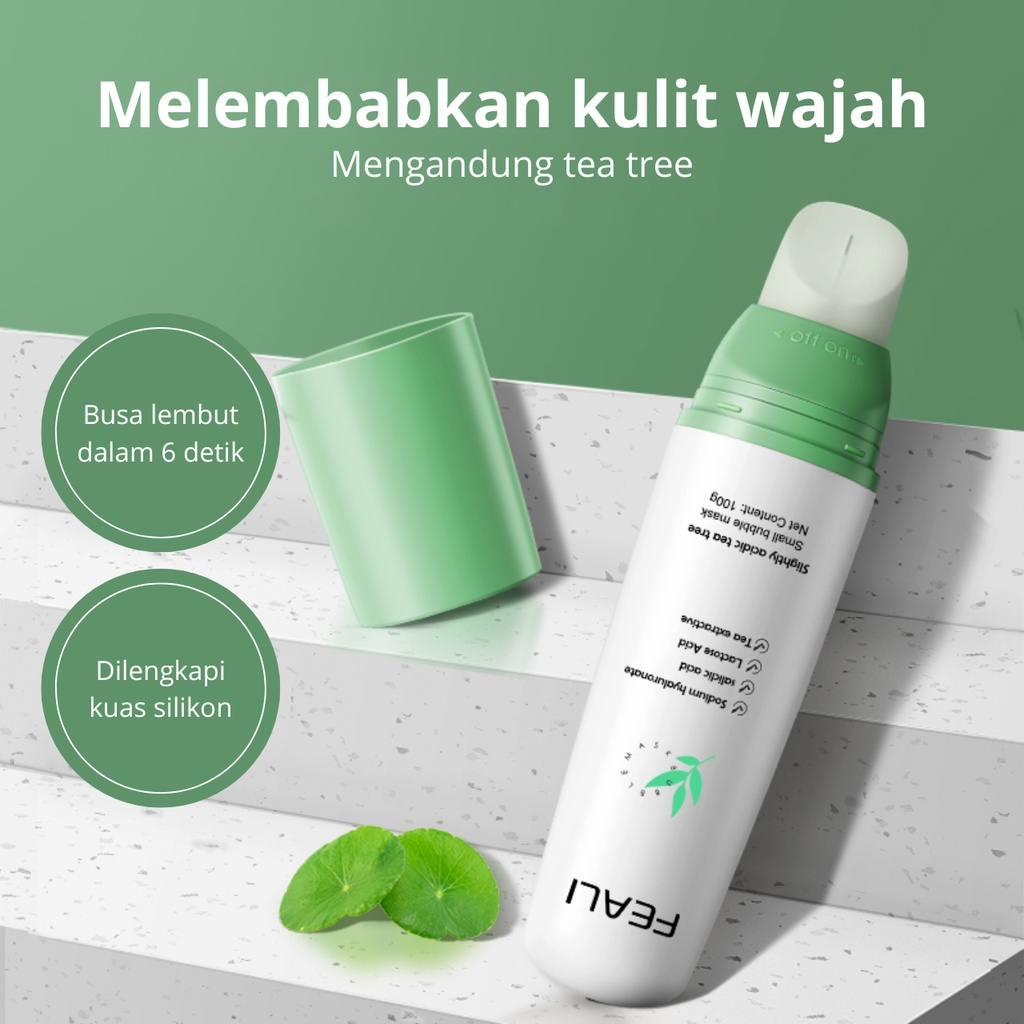 | LB | FEALI Bubble Mask Slightly Acidic Tea Tree Small Masker Bubble | Masker Wajah | Moisturizer &amp; Oil Control Mask Bubble