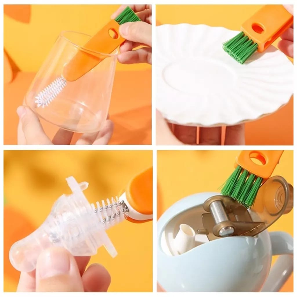 SS SIKAT PEMBERSIH BOTOL BAYI  SILIKON 3IN1 / SIKAT GELAS TUMBLR TUTUP BOTOL MINUM ANAK SILIKON GAGANG PANJANG SERBAGUNA MULTIFUNGSI / BOTTLE BRUSH SILICONE