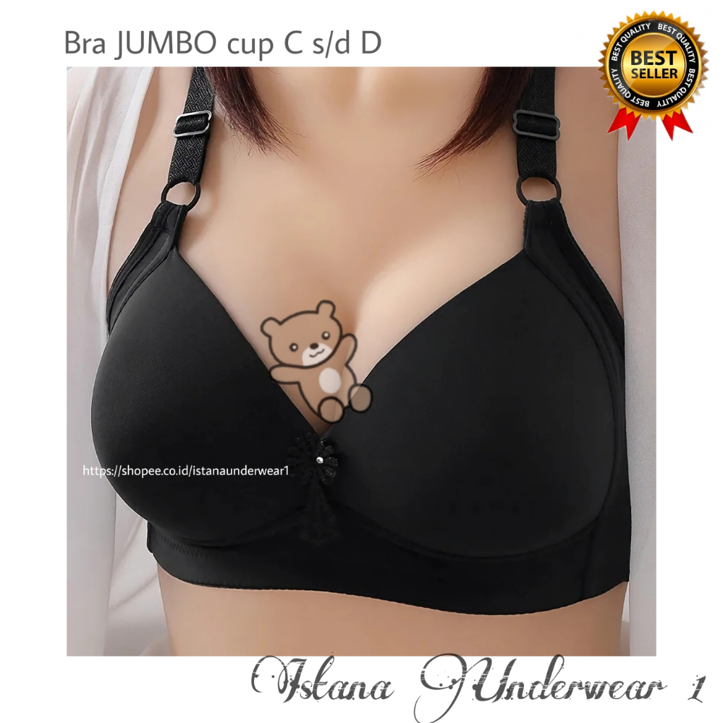 Bra Jumbo / Bh wanita / Big size / Tanpa kawat / Bra cup besar / Bra