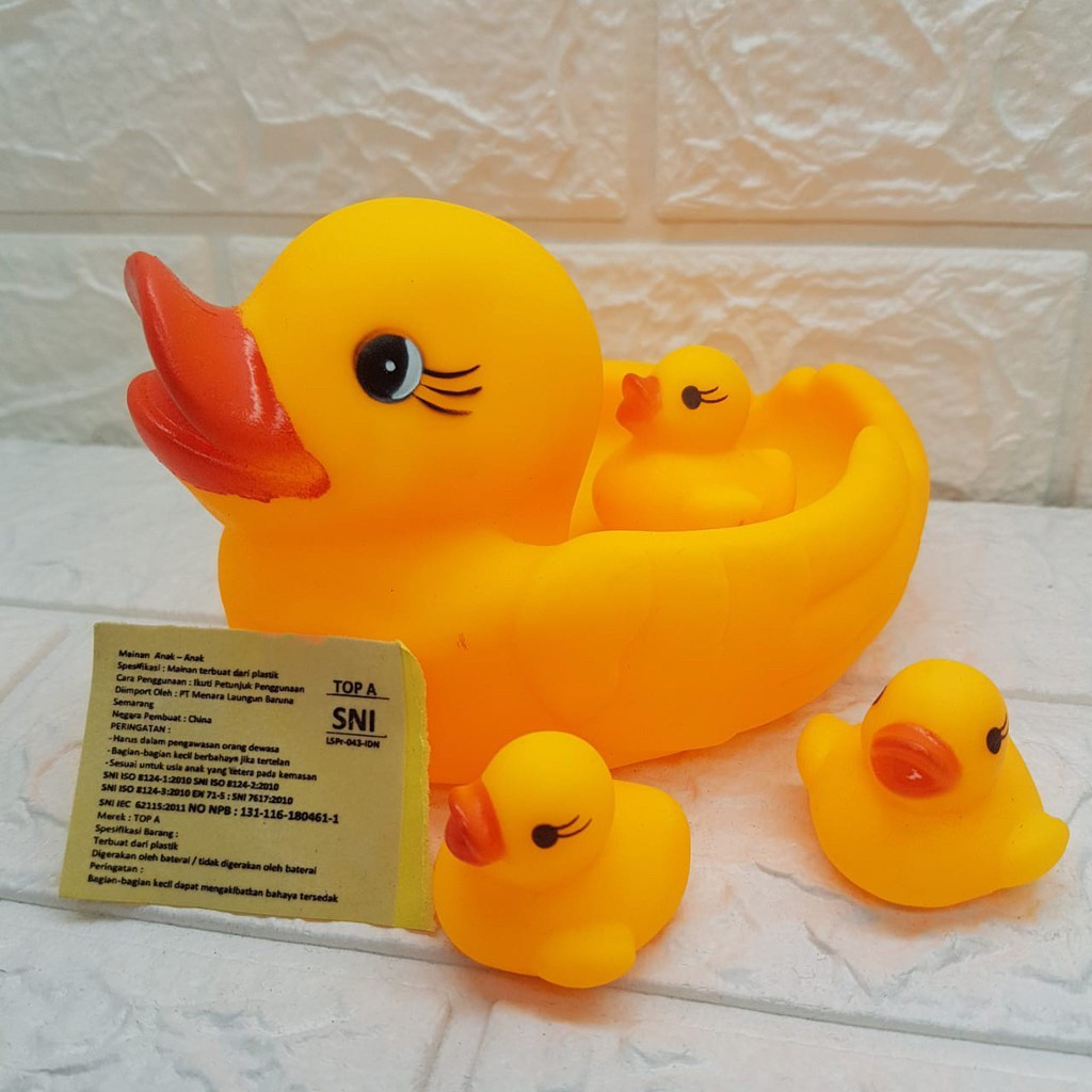 mainan mandi bebek 4 in 1 mainan vynil bunyi bebek toys vinyl mainan bayi anak mandi set besar vb4